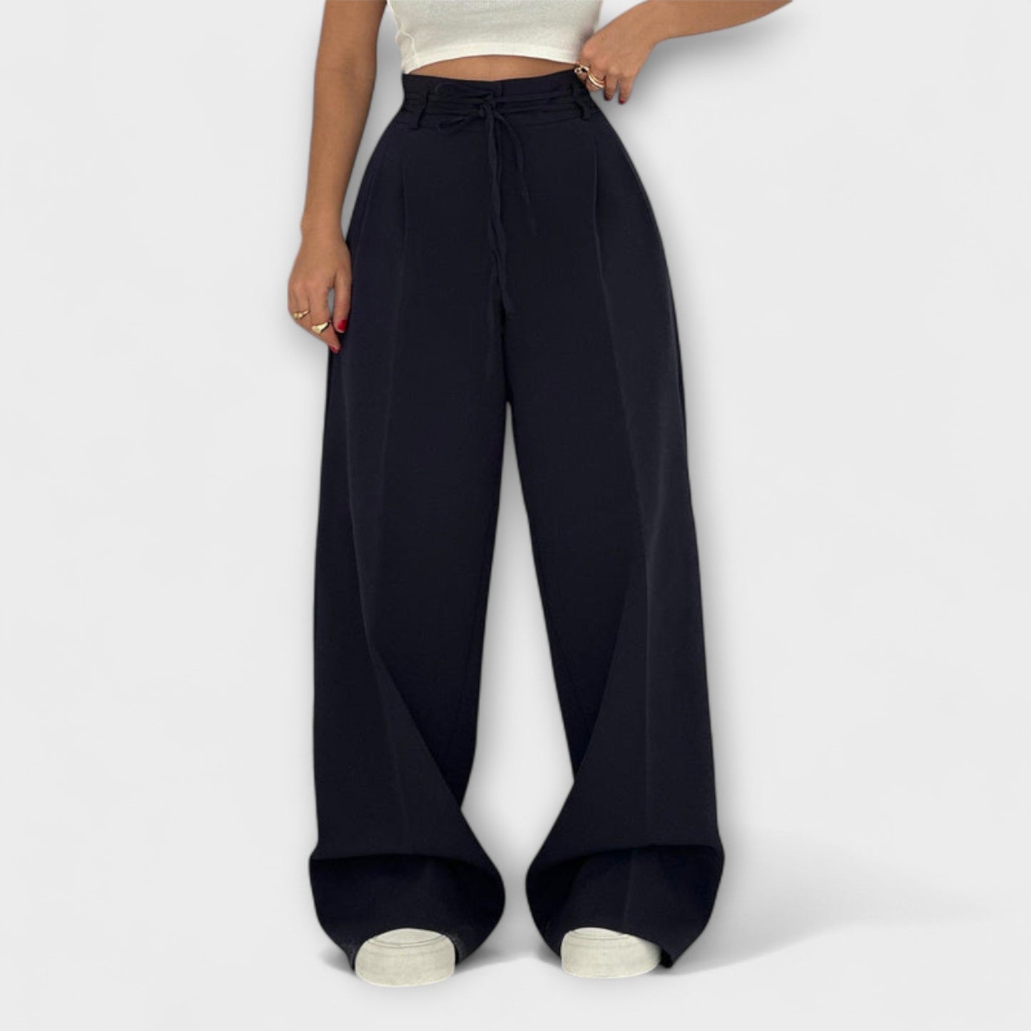 Jill - Pantalones de Ocio Con Cordones