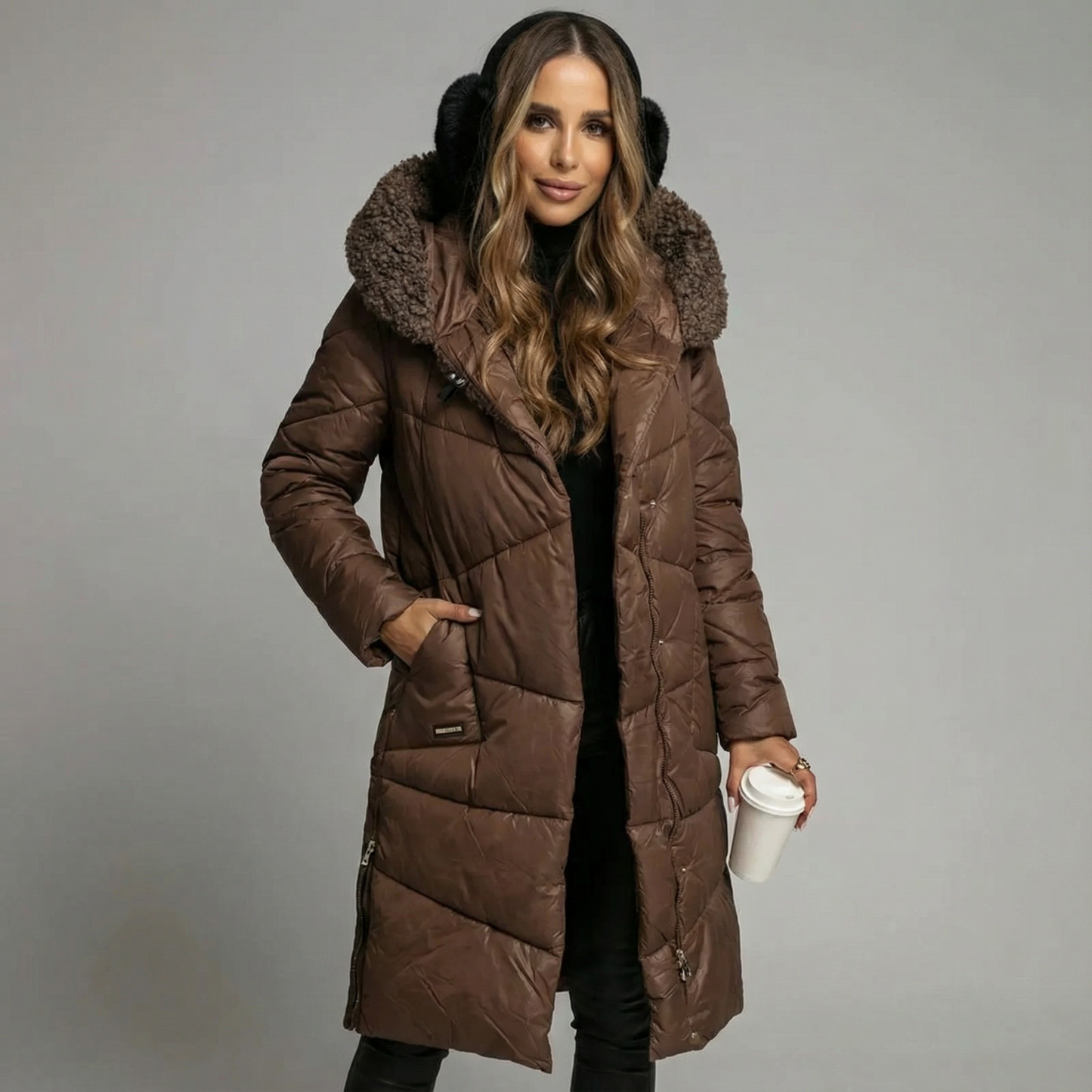Noemí | Abrigo de Invierno Aislado de Corte Largo