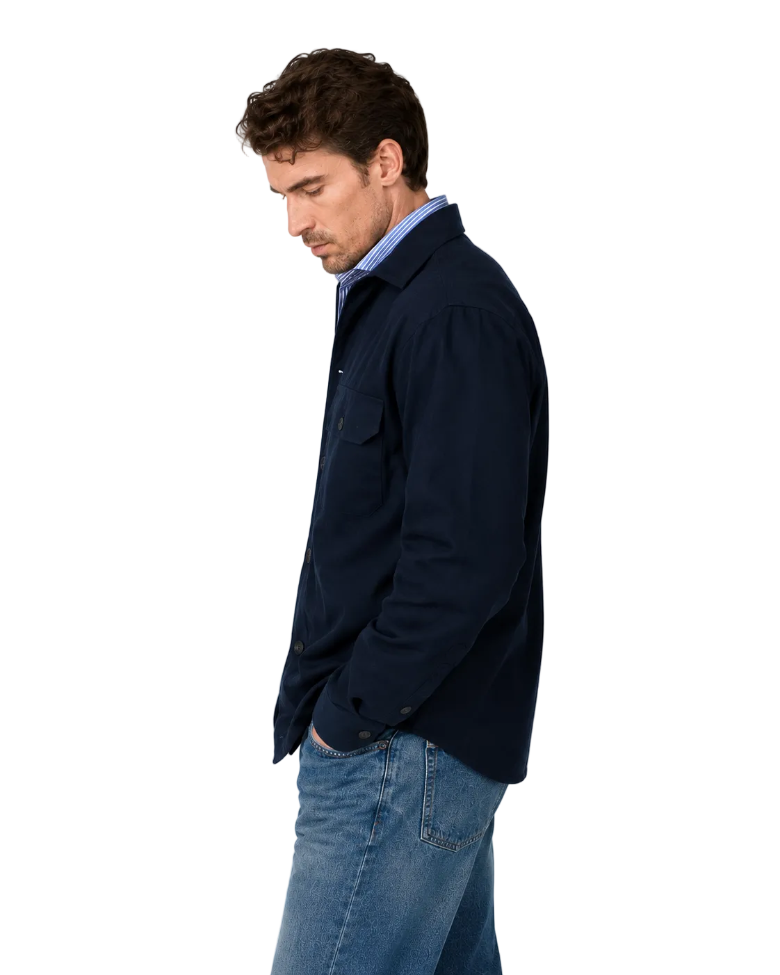 Camisa Larga de Sarga