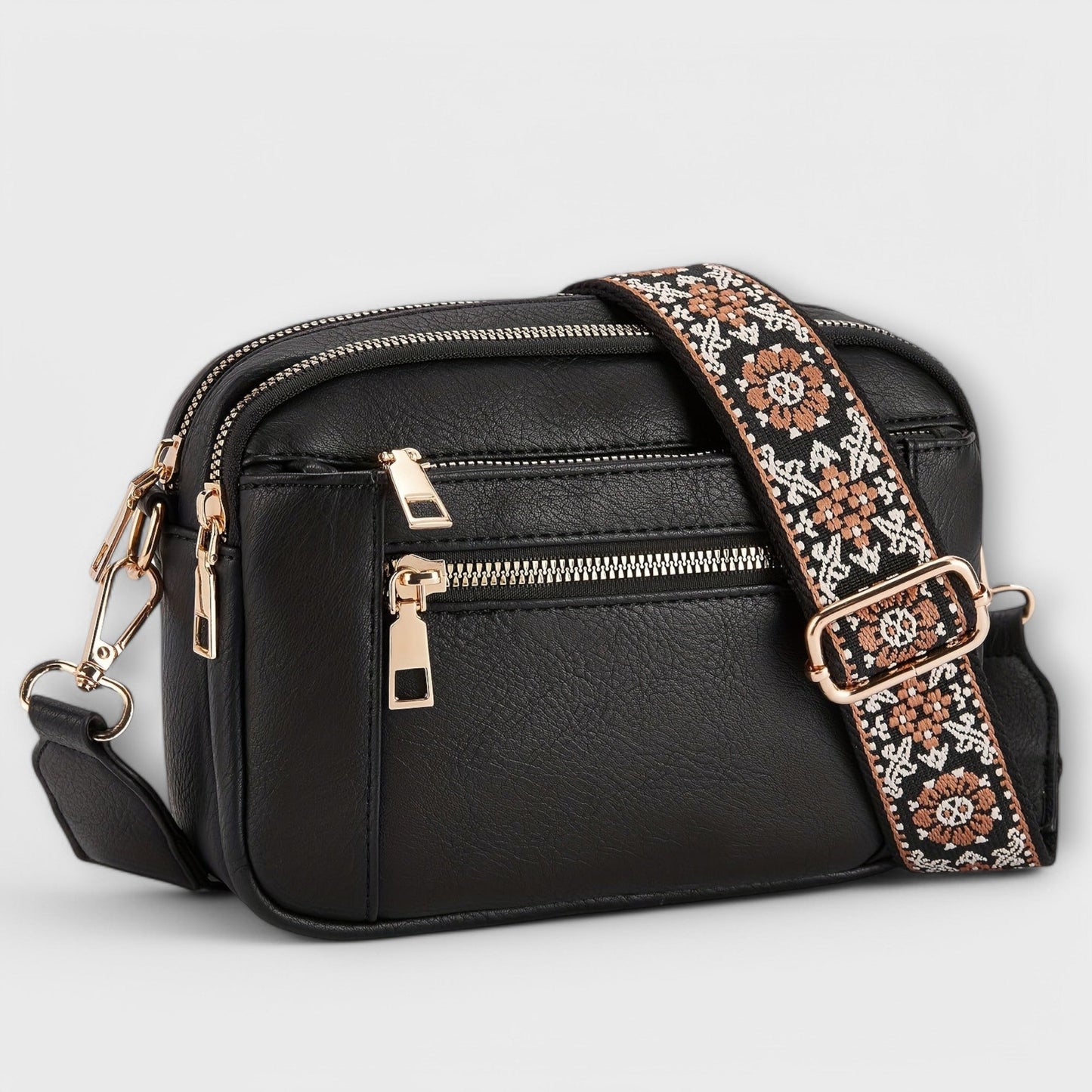 Bolsa cruzada de cuero vegano