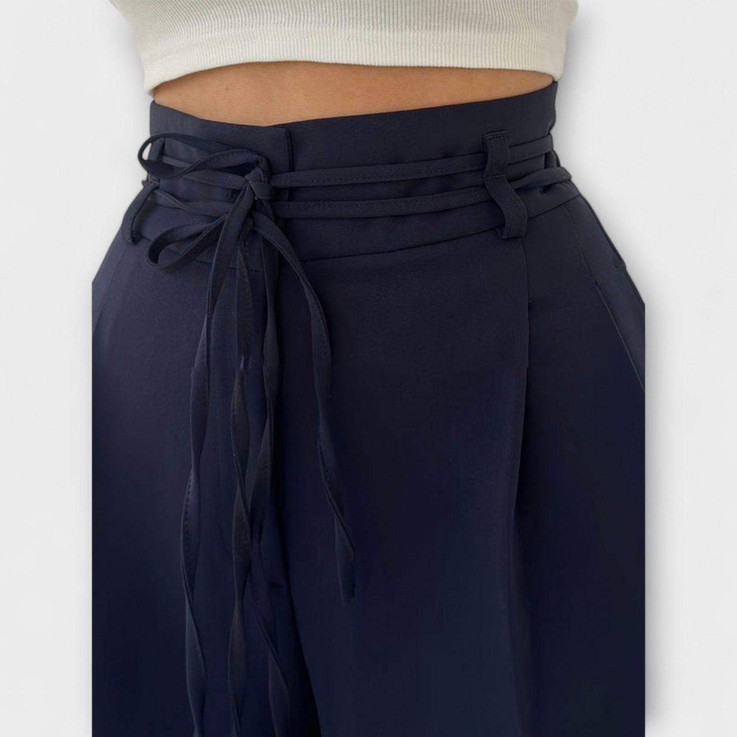 Jill - Pantalones de Ocio Con Cordones