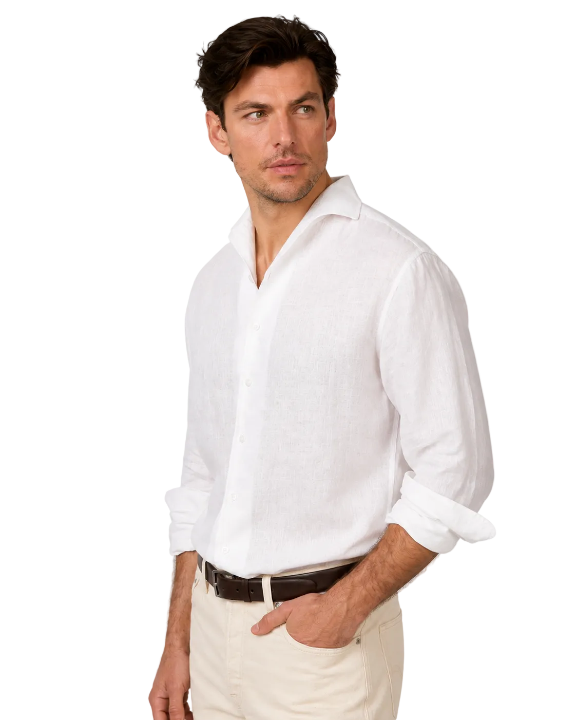 Camisa de Lino Manga Larga