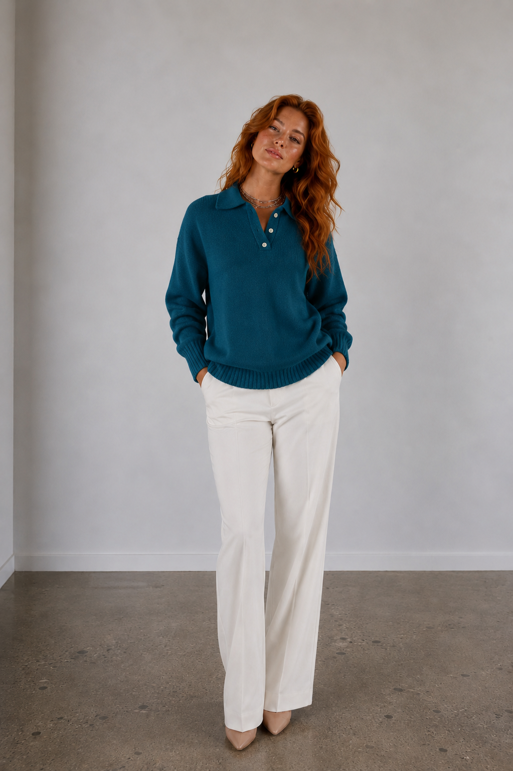 Olivia™ | Suéter de punto suave con cuello