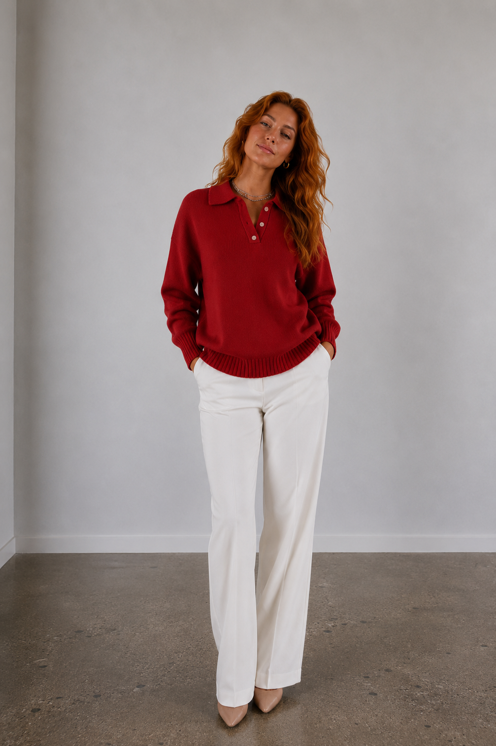 Olivia™ | Suéter de punto suave con cuello