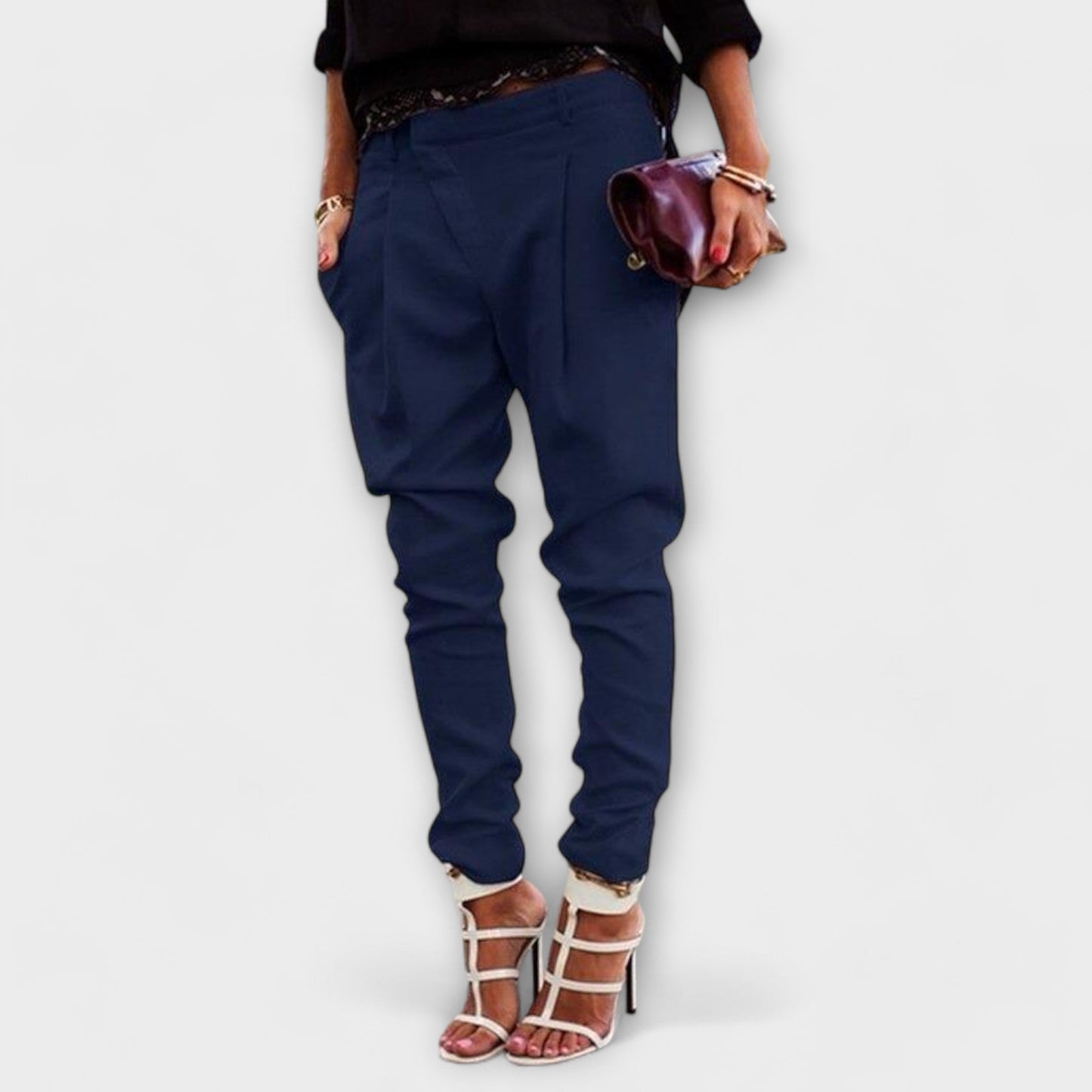 Mira - Pantalones Elegantes de Tiro Alto