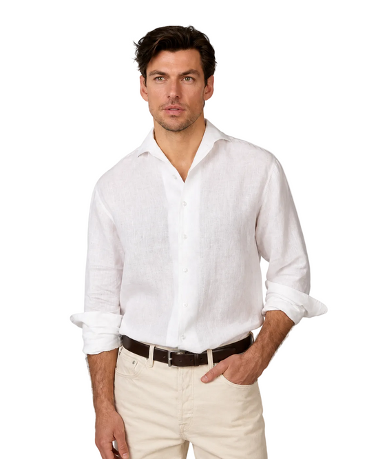 Camisa de Lino Manga Larga
