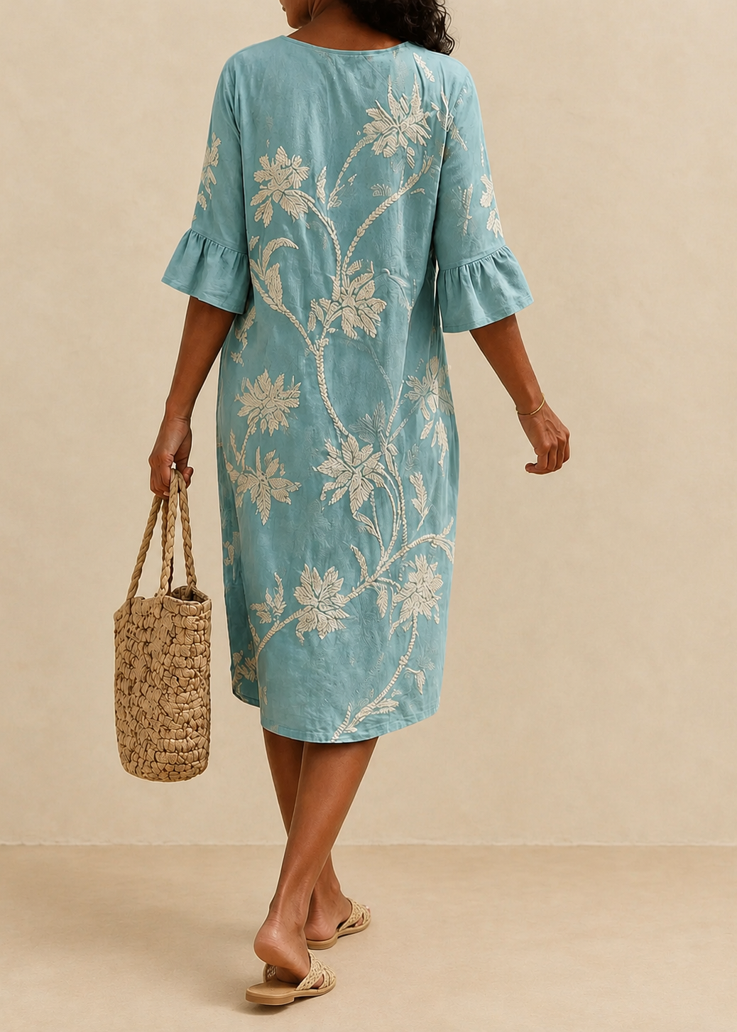 Esperanza | Vestido midi con bordado floral