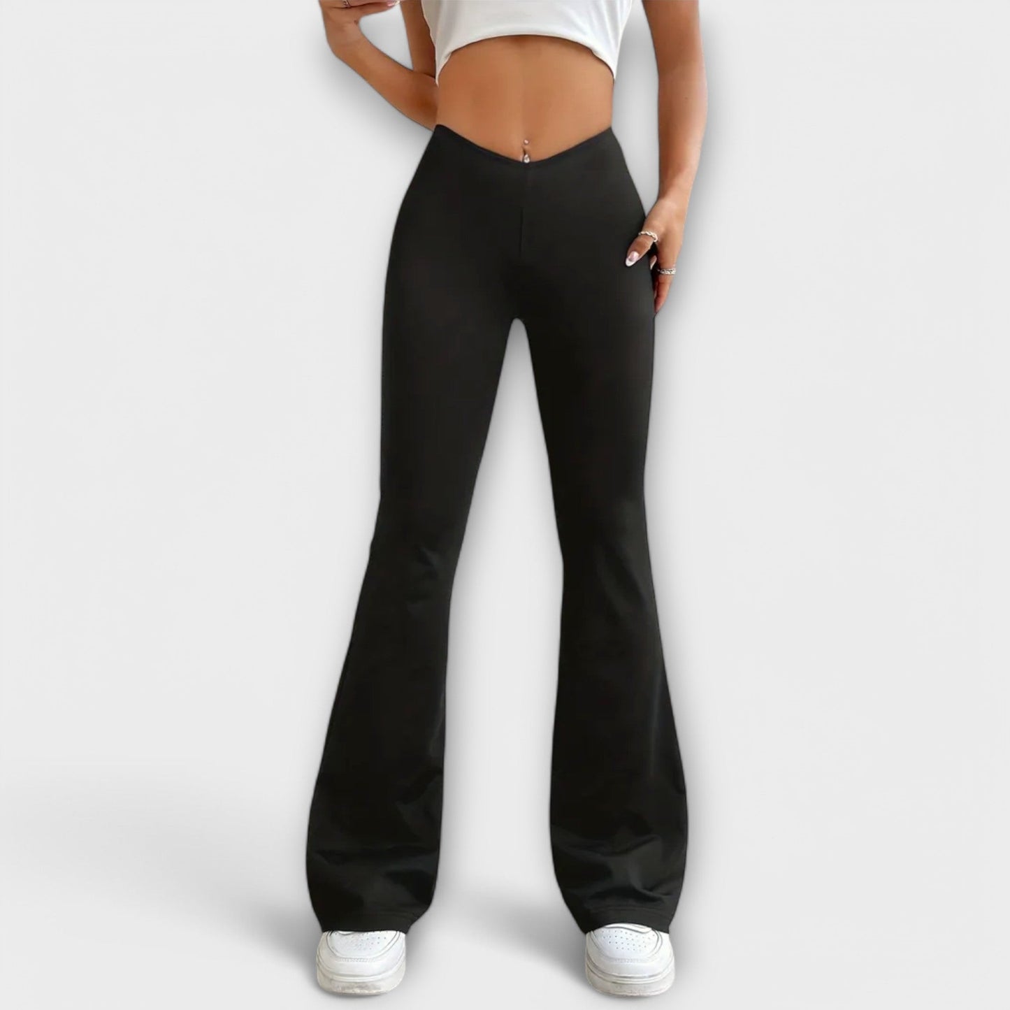 Serena - Pantalón ancho con pierna acampanada