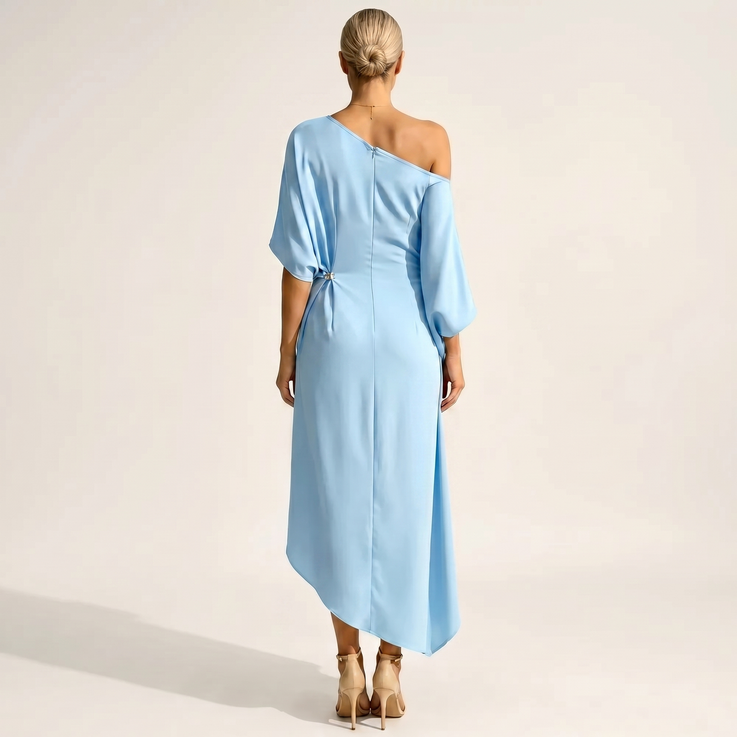 Tamara | Vestido asimétrico drapeado de un hombro